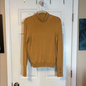 Skies Are Blue Women's Turtleneck Sweater in Mustard